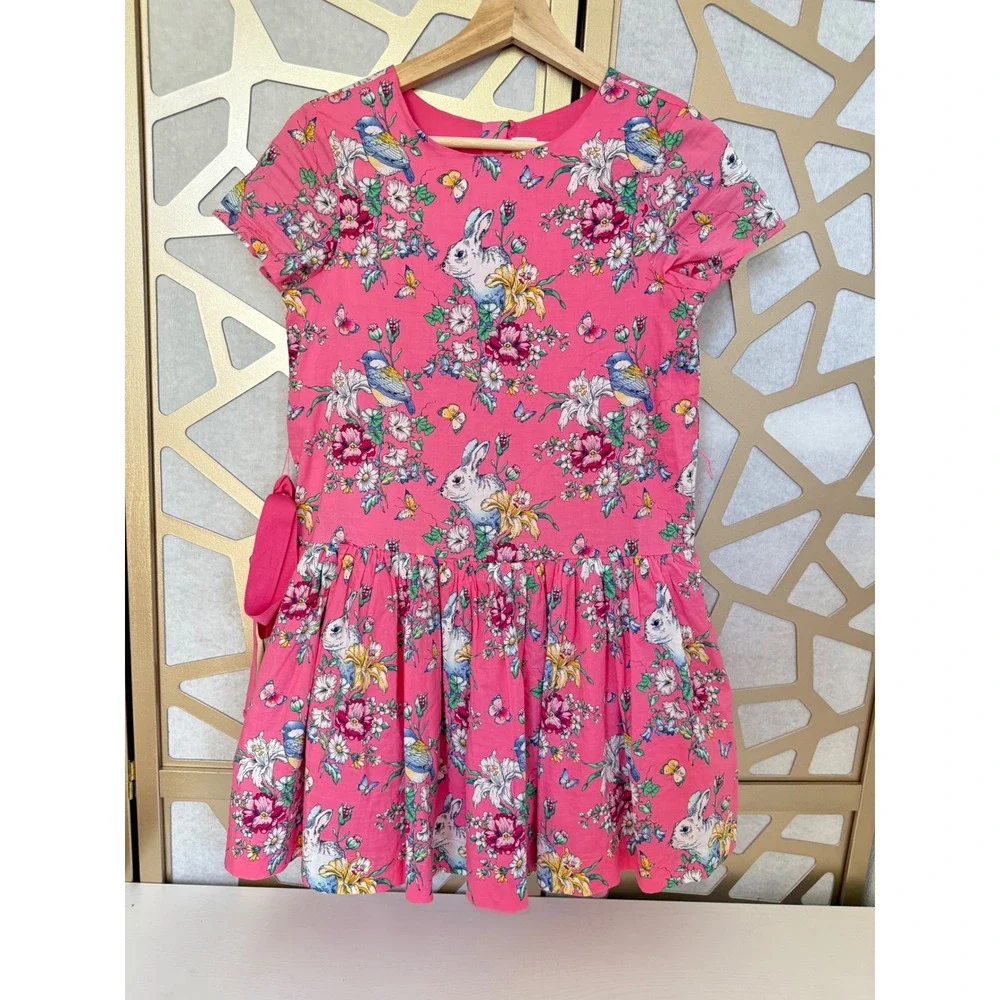 Gap Sarah Jessica Parker Girls Pink Bunny Bird Floral Tulle Skirt Dress XL 12
